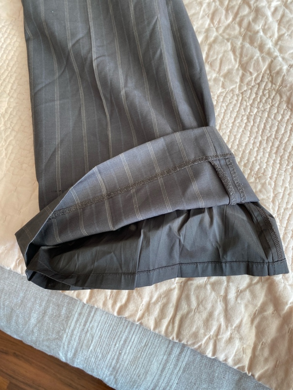 Banana Republic Brown Pinstripe Wide-Leg Trousers, Women’s Size 8 Short - Picture 13 of 13
